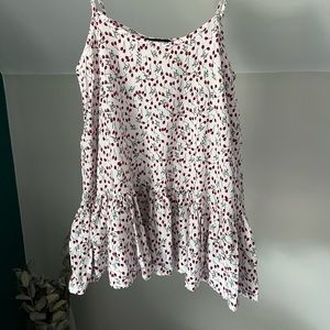 Cherry print peplum tank
